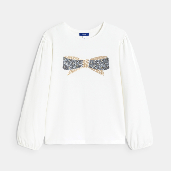 تيشيرت مطرز بالترتر باللون...